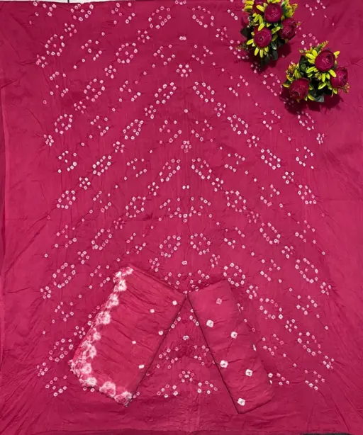 Satin Bandhej With Kanjari