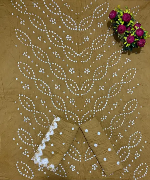 Satin Bandhej With Kanjari