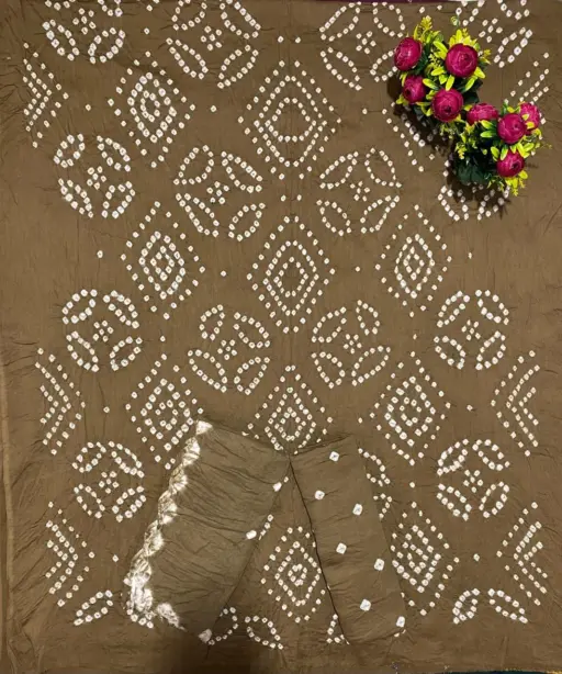 Satin Bandhej With Kanjari