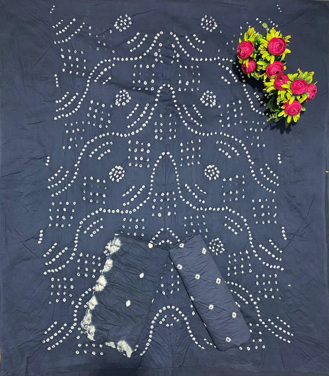 Satin Bandhej With Kanjari