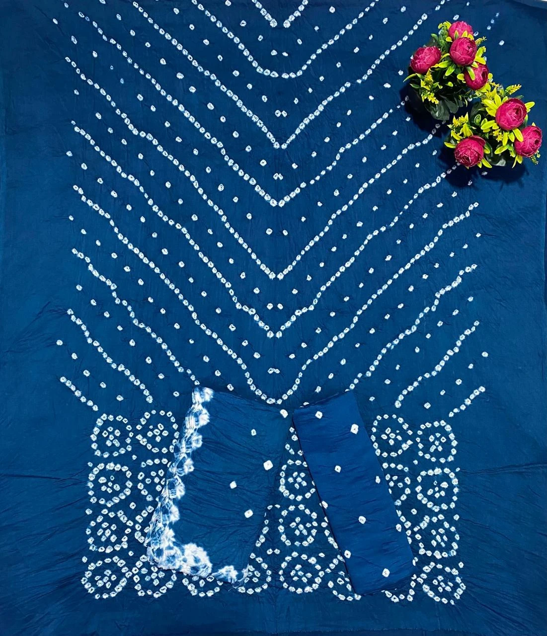 Satin Bandhej With Kanjari