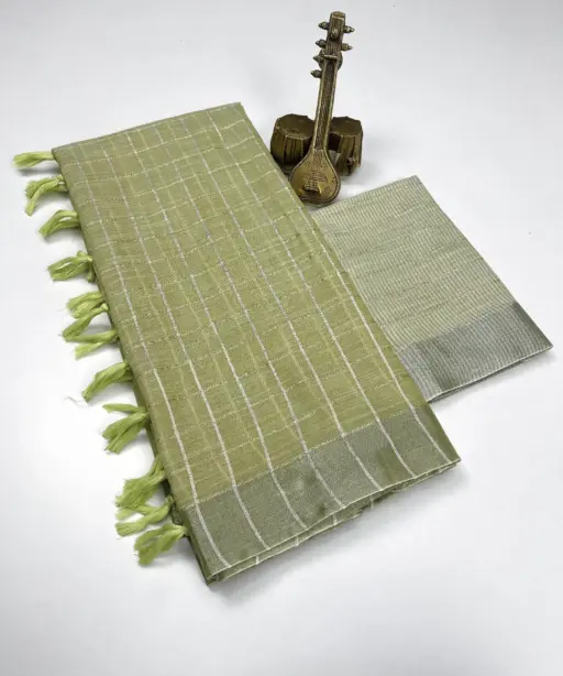 Scwt Linen a Linen Woven Tassel Daily Wear Saree Collection
