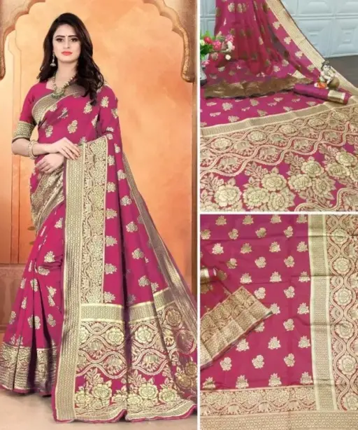 Sd Banarasi Silk Vol 1 Casual Woven Worked Fancy Saree Collection
