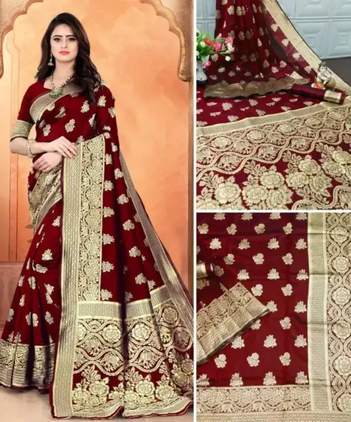 Sd Banarasi Silk Vol 1 Casual Woven Worked Fancy Saree Collection