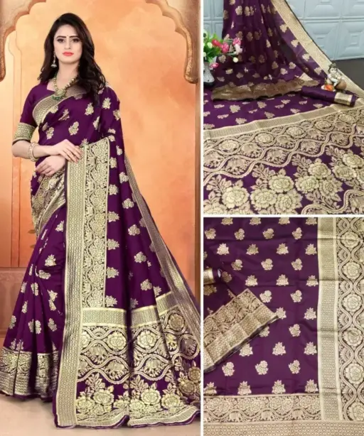 Sd Banarasi Silk Vol 1 Casual Woven Worked Fancy Saree Collection