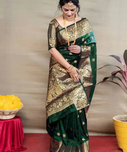 Sd Banarasi Silk Vol 2 Wedding Wear Fancy Saree Collection