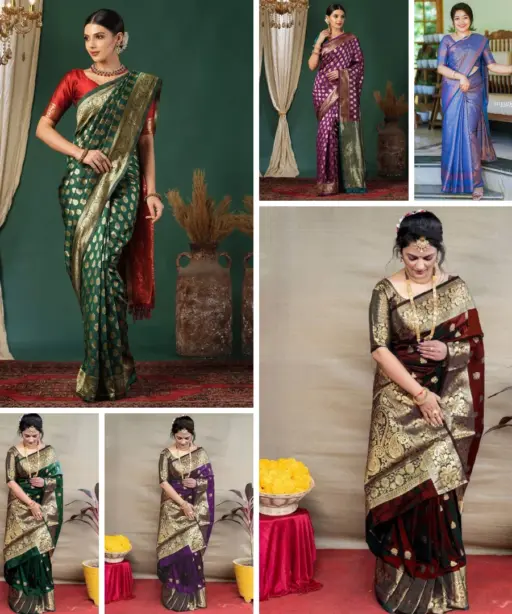 Sd Banarasi Silk Vol 2 Wedding Wear Fancy Saree Collection