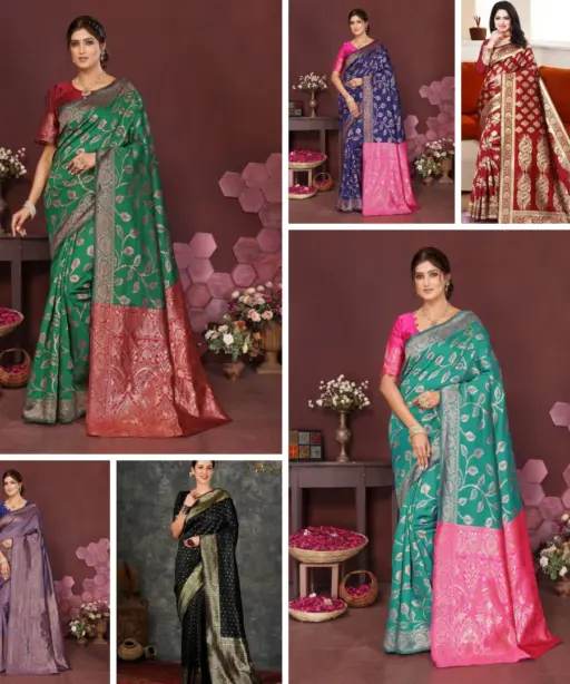 Sd Banarasi Silk Vol 3 Silk Woven Worked Saree Collection