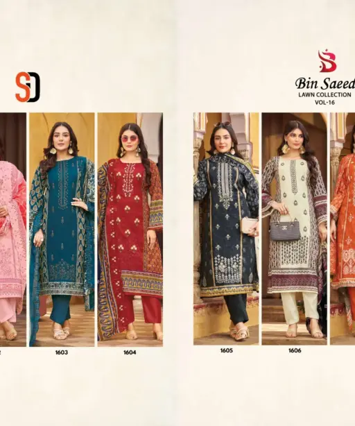 Shraddha Designer Bin Saeed Lawn Collection Vol 16