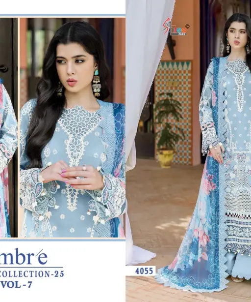 Shree Fab Ombre Lawn Collection 25 Vol 7