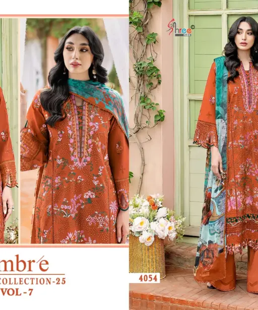 Shree Fab Ombre Lawn Collection 25 Vol 7