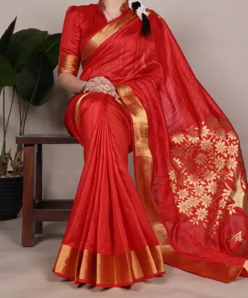 Taraa L 7903 Raw Silk Zari Worked Fancy Saree Collection