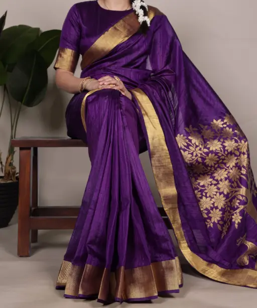 Taraa L 7903 Raw Silk Zari Worked Fancy Saree Collection