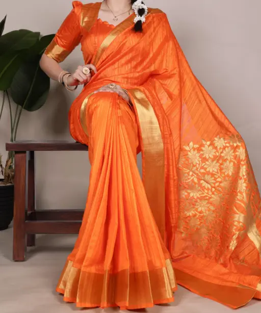 Taraa L 7903 Raw Silk Zari Worked Fancy Saree Collection