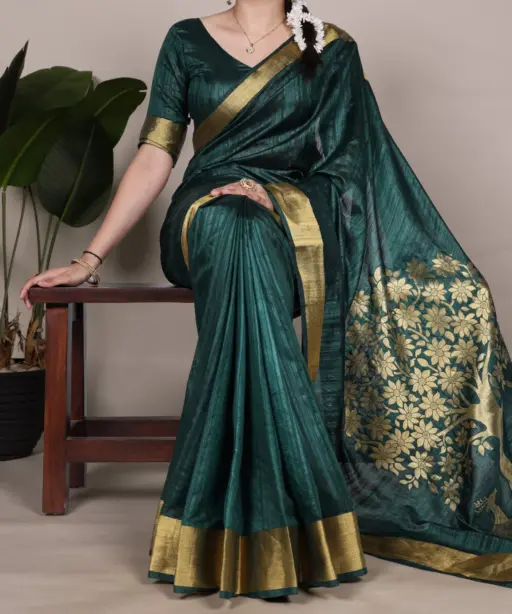 Taraa L 7903 Raw Silk Zari Worked Fancy Saree Collection