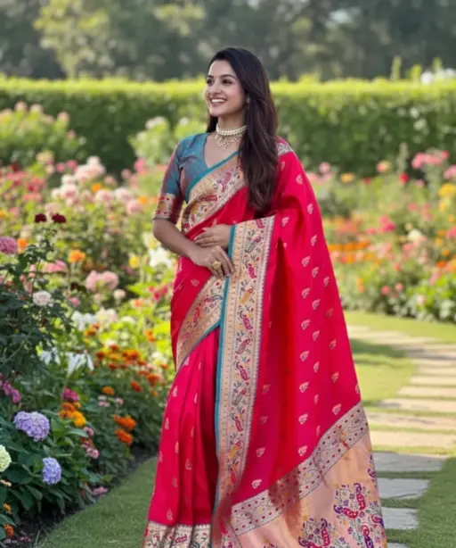 Vt 6079 T Banarasi Silk Meenakari Weaved Fancy Saree Collection