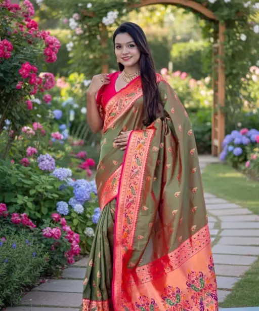 Vt 6079 T Banarasi Silk Meenakari Weaved Fancy Saree Collection