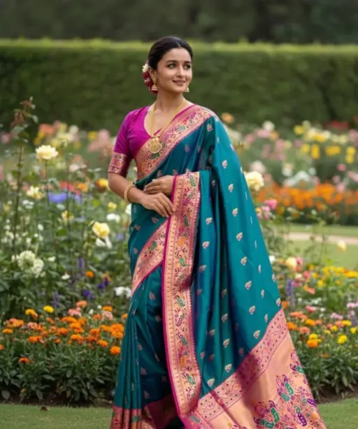 Vt 6079 T Banarasi Silk Meenakari Weaved Fancy Saree Collection