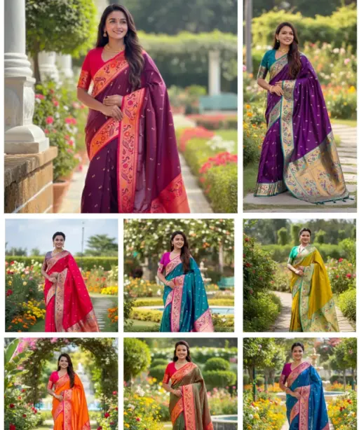 Vt 6082 T Soft Pethani Silk Zari Weaved Premium Saree Collection