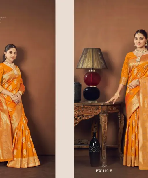 Zarkaashi Kanimoli Banarasi Katan Festival Wear Saree Collection