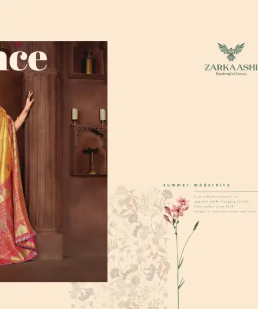 Zarkaashi Rajnandani Banarasi Tissue Embroidery Saree Collection