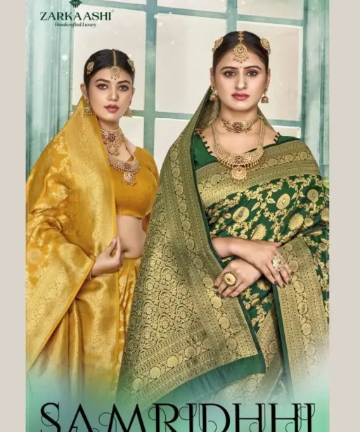 Zarkaashi Samridhhi Katan Silk Festival Wear Saree Collection