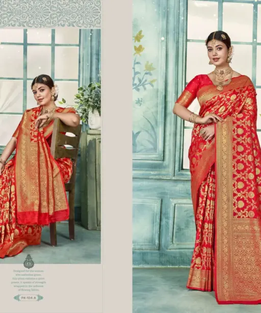 Zarkaashi Samridhhi Katan Silk Festival Wear Saree Collection