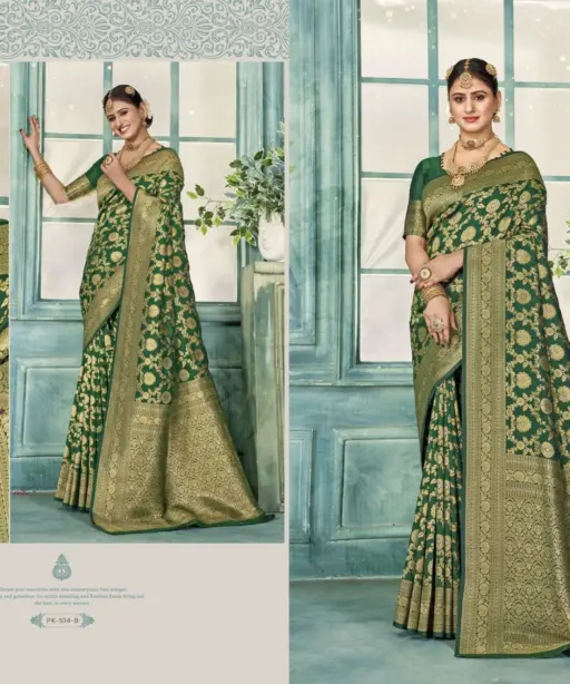 Zarkaashi Samridhhi Katan Silk Festival Wear Saree Collection
