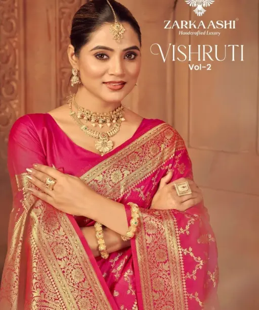 Zarkaashi Vishruti Vol 2 Katan Silk Traditional Wear Saree Collection