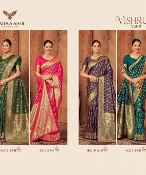 Zarkaashi Vishruti Vol 2 Katan Silk Traditional Wear Saree Collection