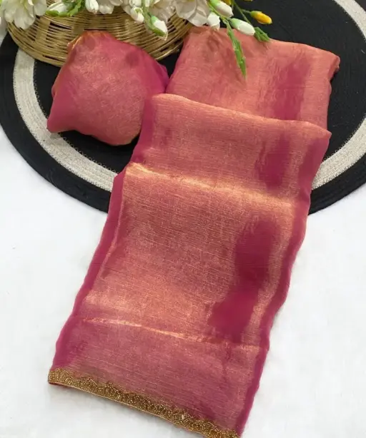 Aab Apsara Chiffon with Beads Handwork Fancy Saree Collection