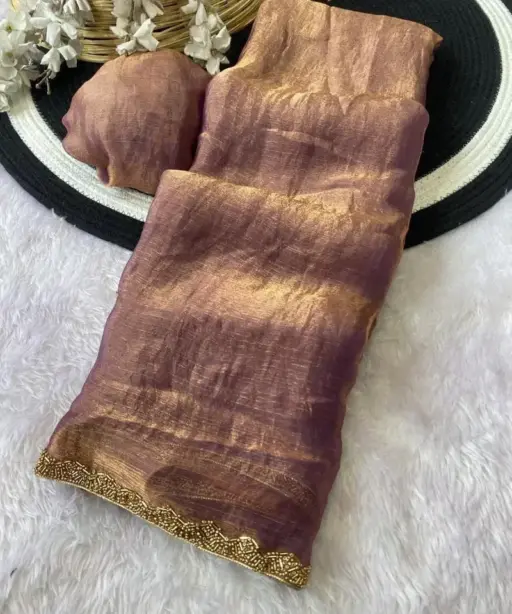 Aab Apsara Chiffon with Beads Handwork Fancy Saree Collection