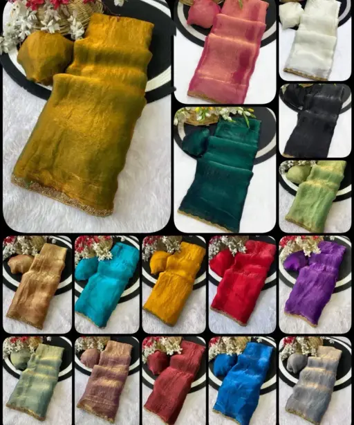 Aab Apsara Chiffon with Beads Handwork Fancy Saree Collection