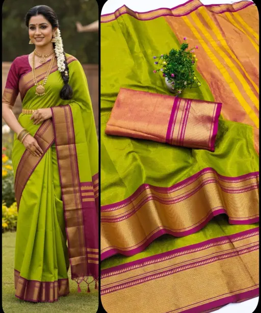 Aab Khan Football Kanchivaram Silk with Zari Pattern Saree Collection