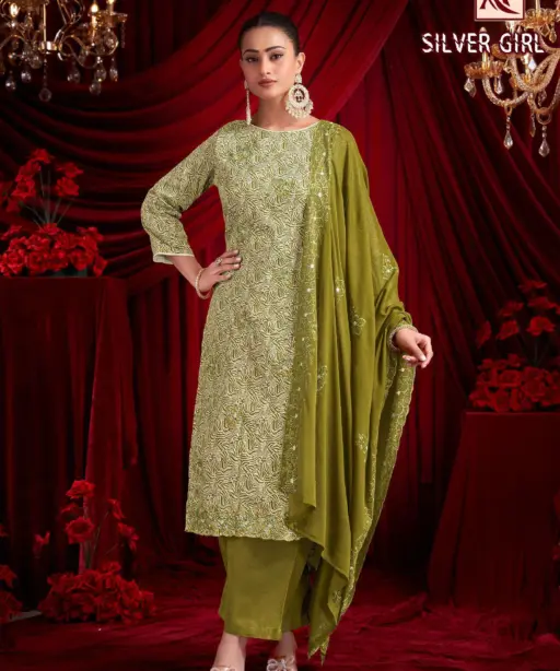 Alok Suits Silver Girl