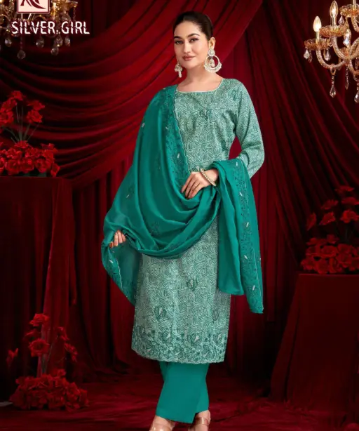 Alok Suits Silver Girl