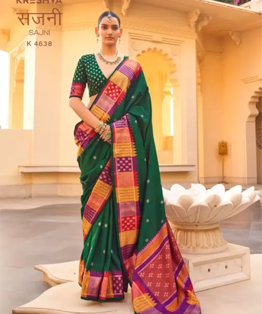 Kreshva Sajni Silk with Printed Traditional Wear Saree Collection