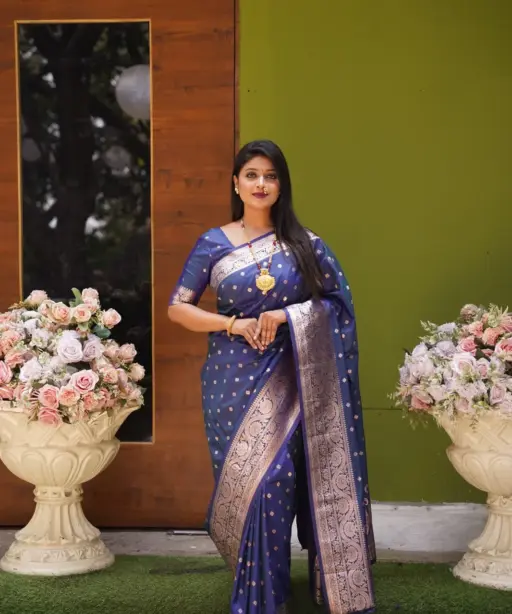 Mb 1132 Banarasi Silk Zari Weaving Saree Collection