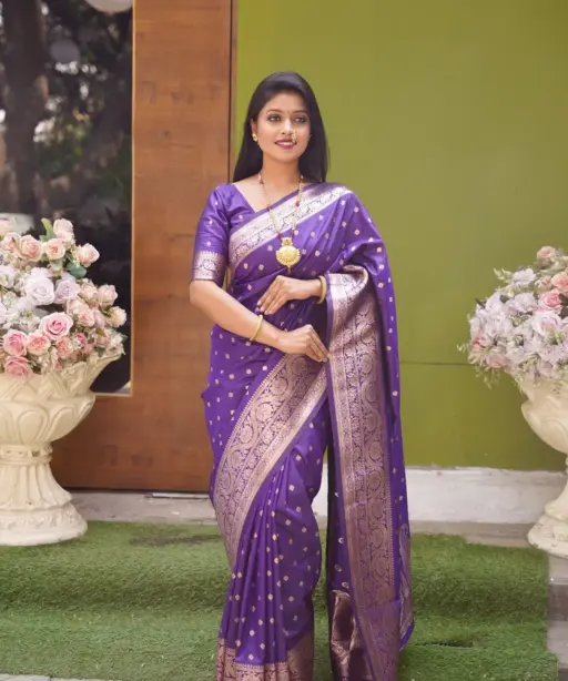 Mb 1132 Banarasi Silk Zari Weaving Saree Collection