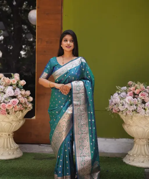 Mb 1132 Banarasi Silk Zari Weaving Saree Collection