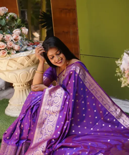 Mb 1132 Banarasi Silk Zari Weaving Saree Collection