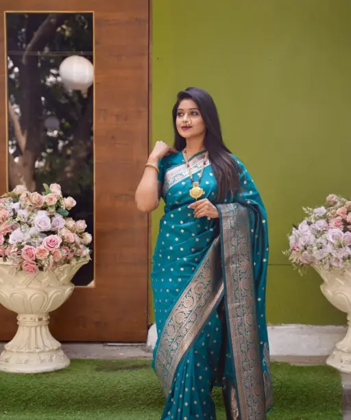 Mb 1132 Banarasi Silk Zari Weaving Saree Collection