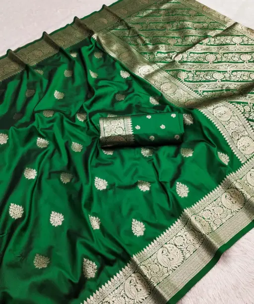 Mb 3284 Soft Banarasi Silk Golden Zari Weaving Saree Collection