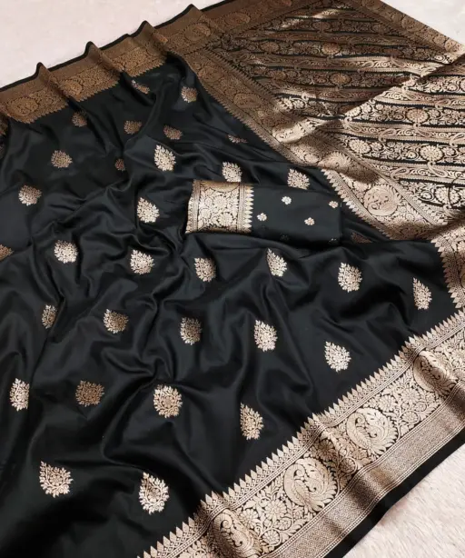 Mb 3284 Soft Banarasi Silk Golden Zari Weaving Saree Collection