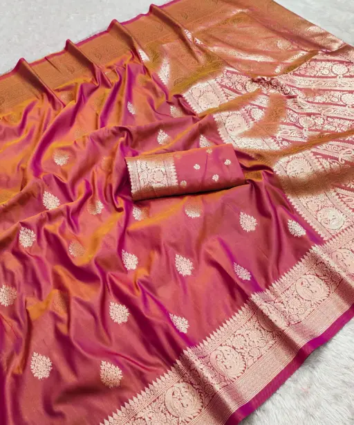 Mb 3284 Soft Banarasi Silk Golden Zari Weaving Saree Collection