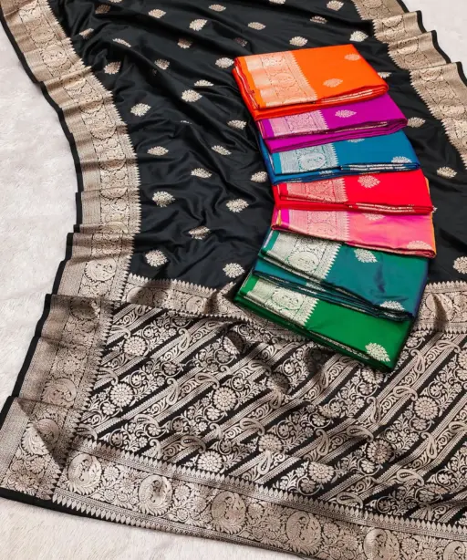 Mb 3284 Soft Banarasi Silk Golden Zari Weaving Saree Collection