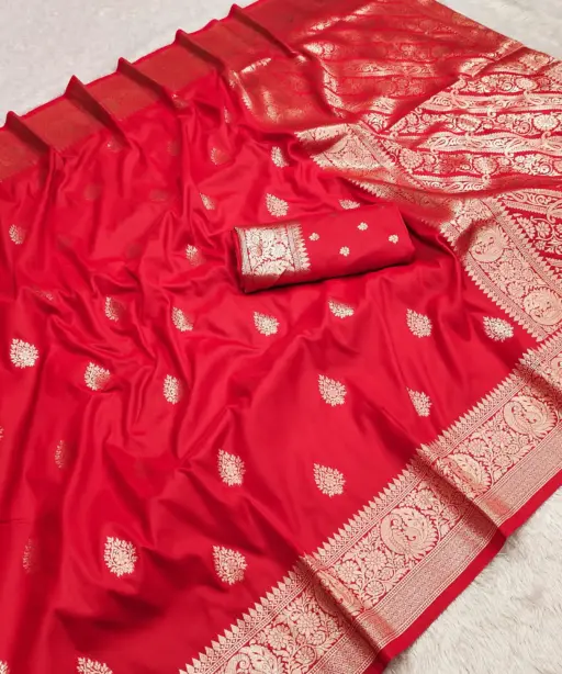 Mb 3284 Soft Banarasi Silk Golden Zari Weaving Saree Collection