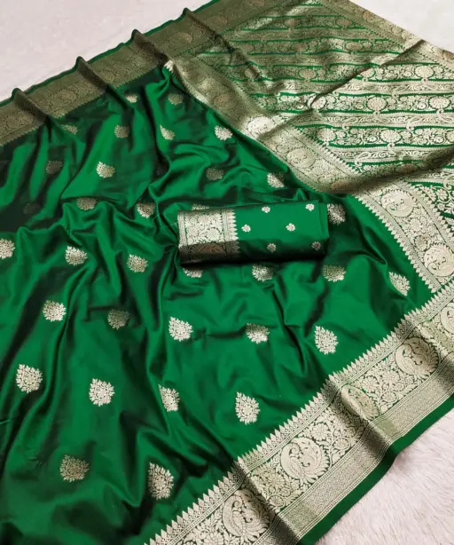 Mb 3284 Soft Banarasi Silk Golden Zari Weaving Saree Collection