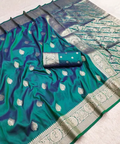 Mb 3284 Soft Banarasi Silk Golden Zari Weaving Saree Collection