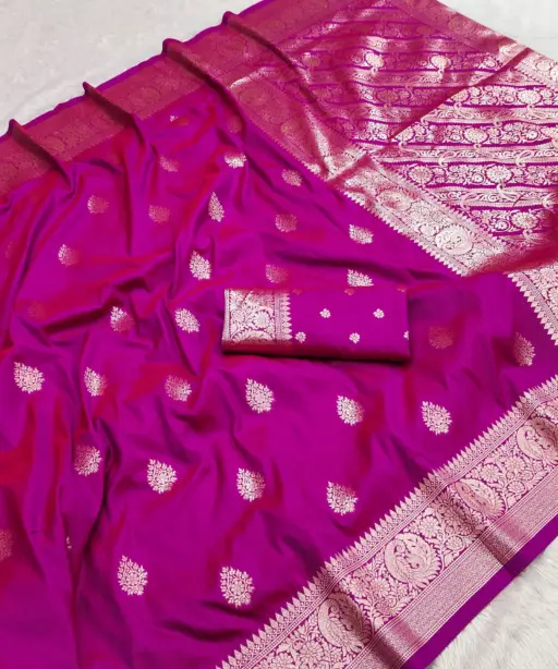 Mb 3284 Soft Banarasi Silk Golden Zari Weaving Saree Collection